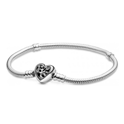 Pandora - Bracelet Maille Serpent Fermoir Cœur Arbre de Vie Fête des mères - Bracelet en Promo